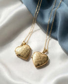Loved Remembered Gold Heart Locket Urn - Diamond Cut