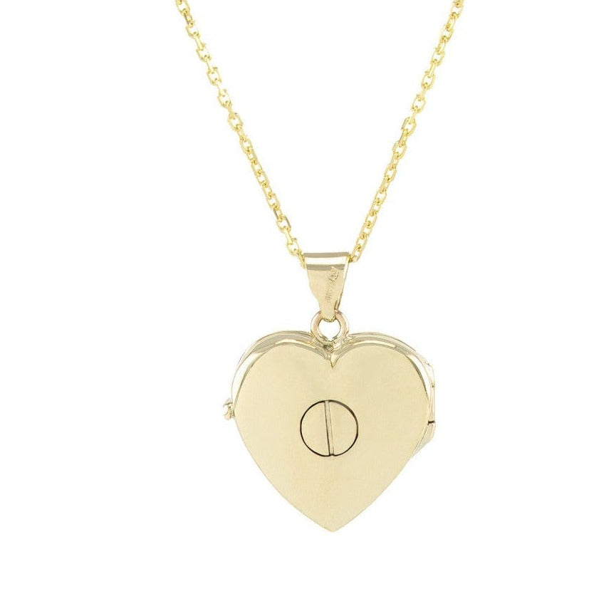 Loved Remembered Gold Heart Locket Urn - Flowers