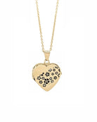 Loved Remembered Gold Heart Locket Urn - Flowers