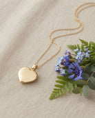 Loved Remembered Gold Heart Pendant Urn