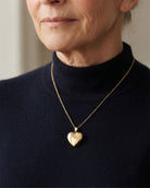 Loved Remembered Gold Heart Pendant Urn