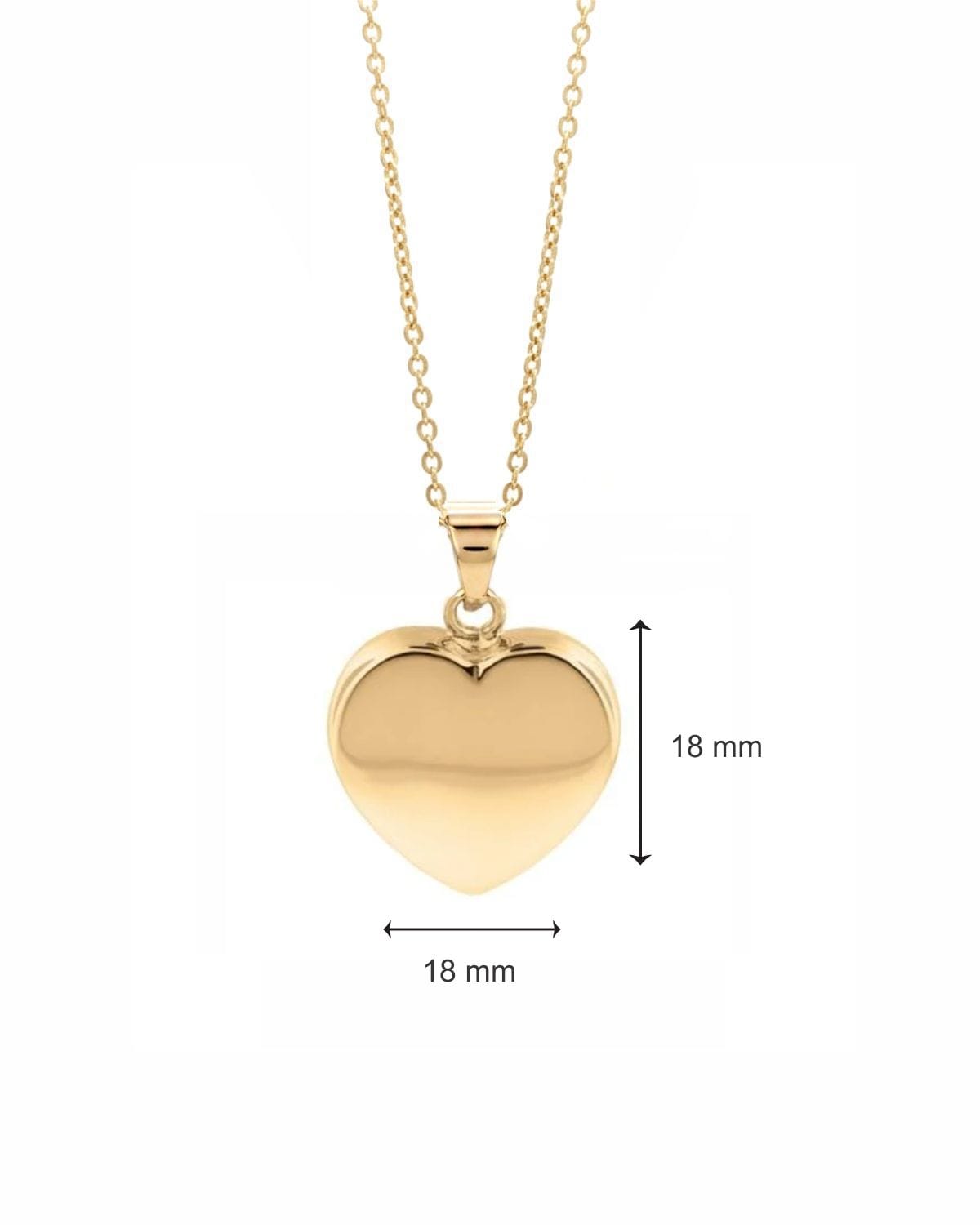 Loved Remembered Gold Heart Pendant Urn