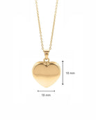 Loved Remembered Gold Heart Pendant Urn