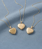 Loved Remembered Gold Heart Pendant Urn