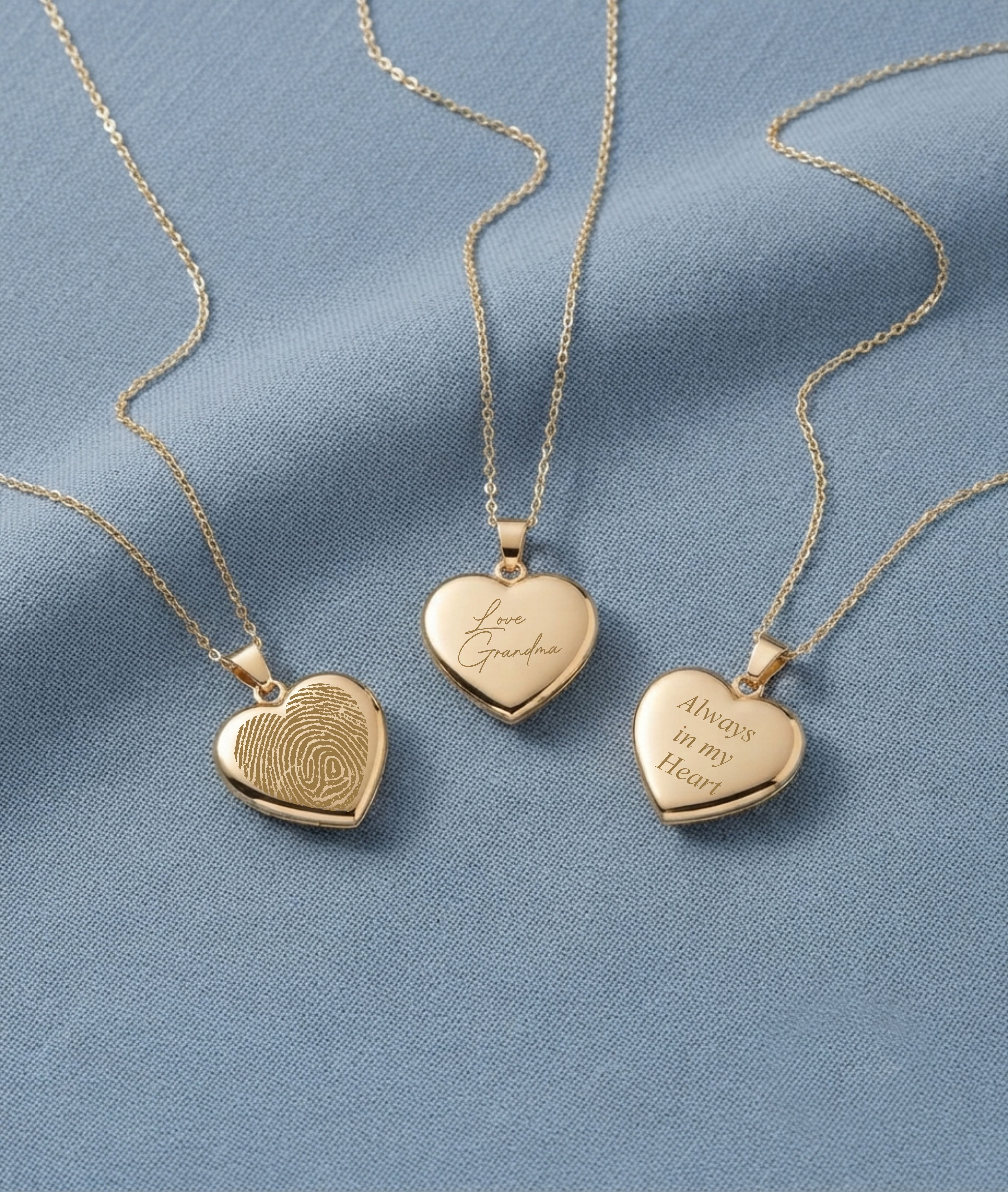 Loved Remembered Gold Heart Pendant Urn