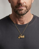 Loved Remembered Gold Motorcycle Pendant Urn