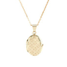 Loved Remembered Gold Oval Locket Urn - Diamond Cut