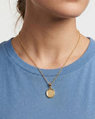 Loved Remembered Gold Oval Pendant - Fingerprint Engraving