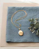 Loved Remembered Gold Oval Pendant Urn