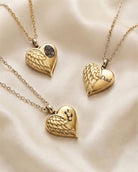 Loved Remembered Gold-Plated Stainless Steel Angel Wing Pendant Urn