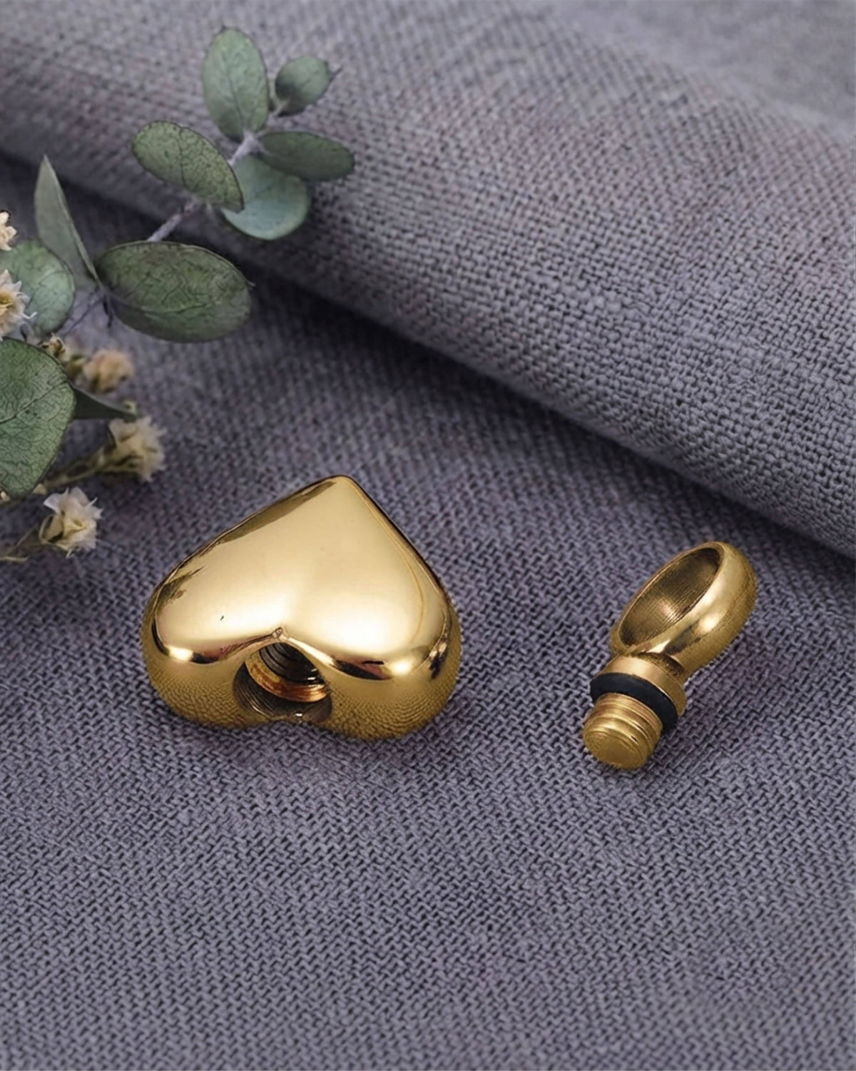 Loved Remembered Gold- Plated Stainless Steel Bubble Heart Urn