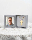Loved Remembered Gold- Plated Stainless Steel Cross Pendant Urn