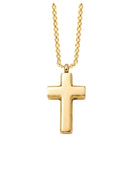 Loved Remembered Gold- Plated Stainless Steel Cross Pendant Urn
