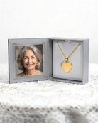 Loved Remembered Gold- Plated Stainless Steel Heart Pendant