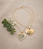 Loved Remembered Gold- Plated Stainless Steel Heart Pendant