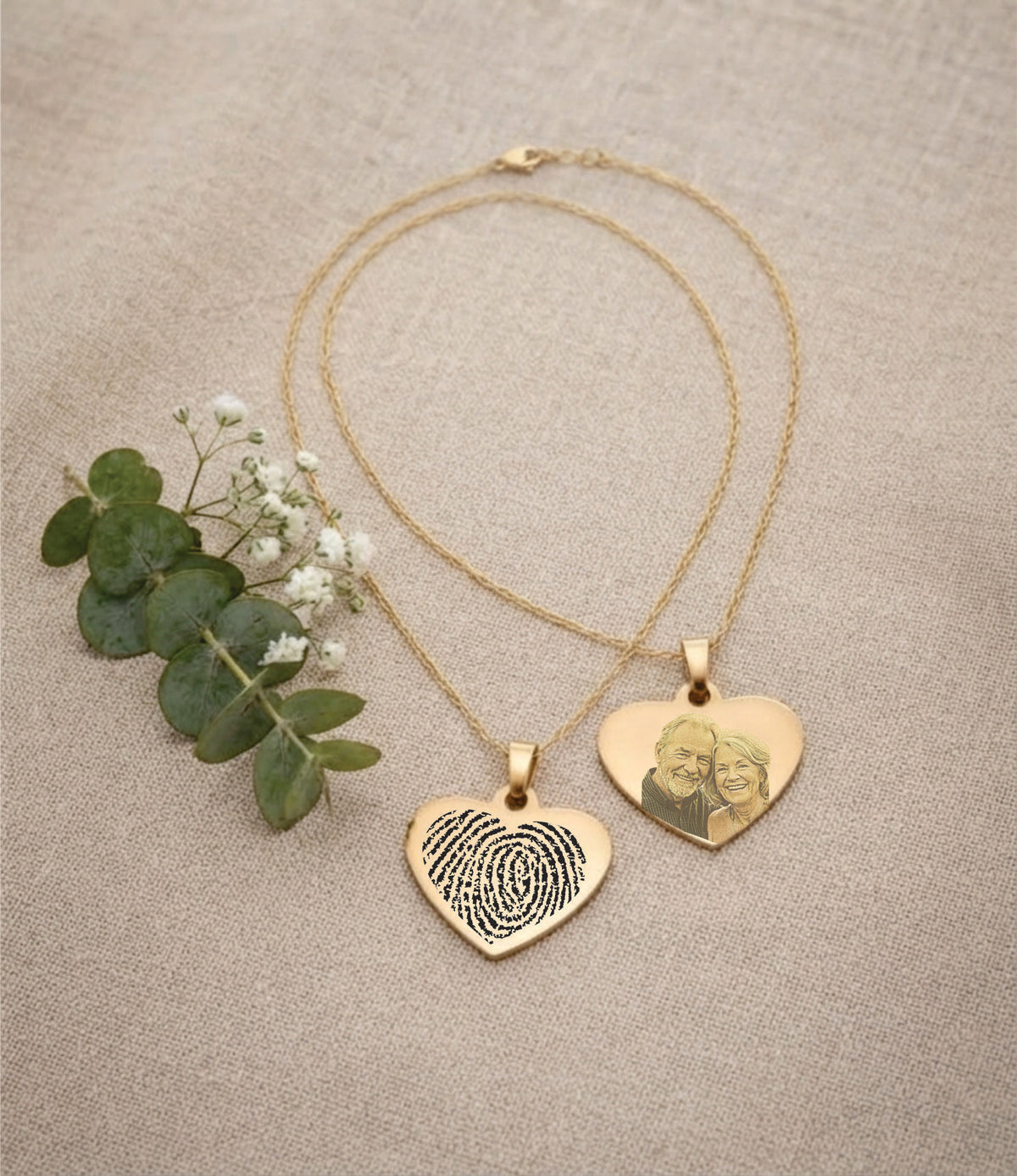 Loved Remembered Gold- Plated Stainless Steel Heart Pendant