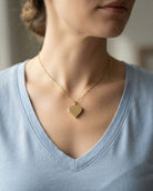 Loved Remembered Gold-Plated Stainless Steel Heart Pendant Urn