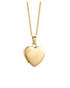 Loved Remembered Gold-Plated Stainless Steel Heart Pendant Urn