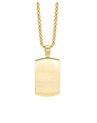 Loved Remembered Gold Plated Stainless Steel Tag Pendant