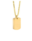 Loved Remembered Gold Plated  Stainless Steel Tag Urn