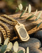 Loved Remembered Gold Plated  Stainless Steel Tag Urn