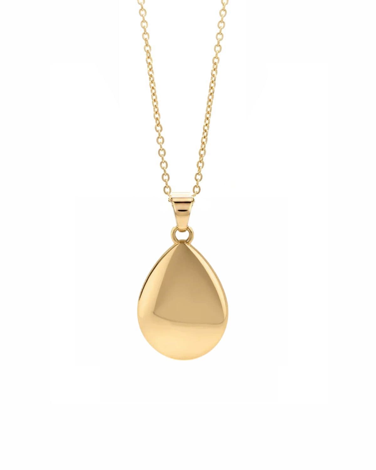 Loved Remembered Gold Teardrop Pendant Urn