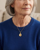 Loved Remembered Gold Teardrop Pendant Urn