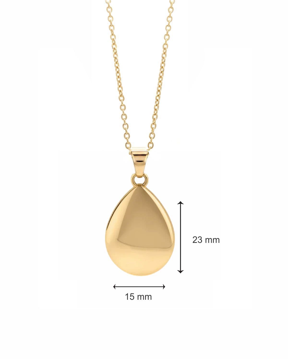 Loved Remembered Gold Teardrop Pendant Urn