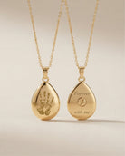 Loved Remembered Gold Teardrop Pendant Urn
