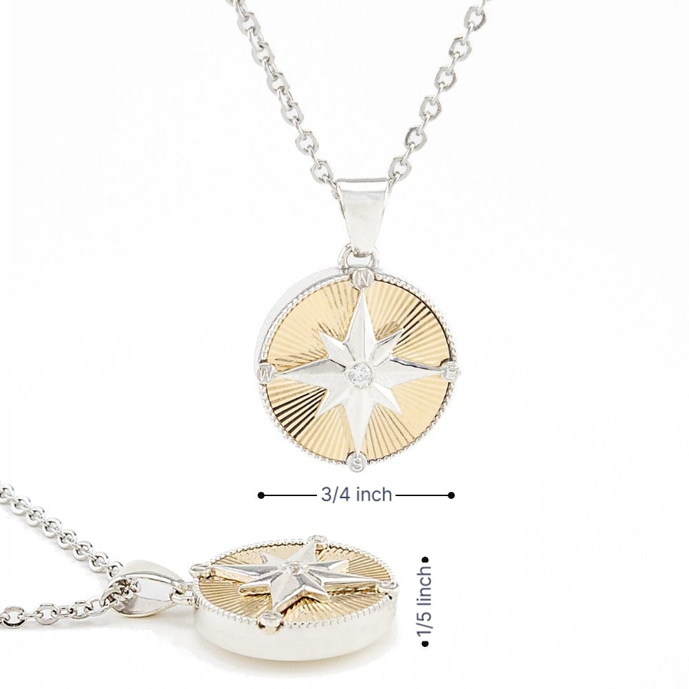 Loved Remembered Guilding Light Compass Pendant Urn