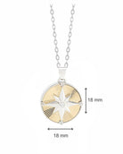 Loved Remembered Guilding Light Compass Pendant Urn