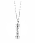 Loved Remembered Hammered Cylinder Pendant Urn