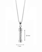 Loved Remembered Hammered Cylinder Pendant Urn