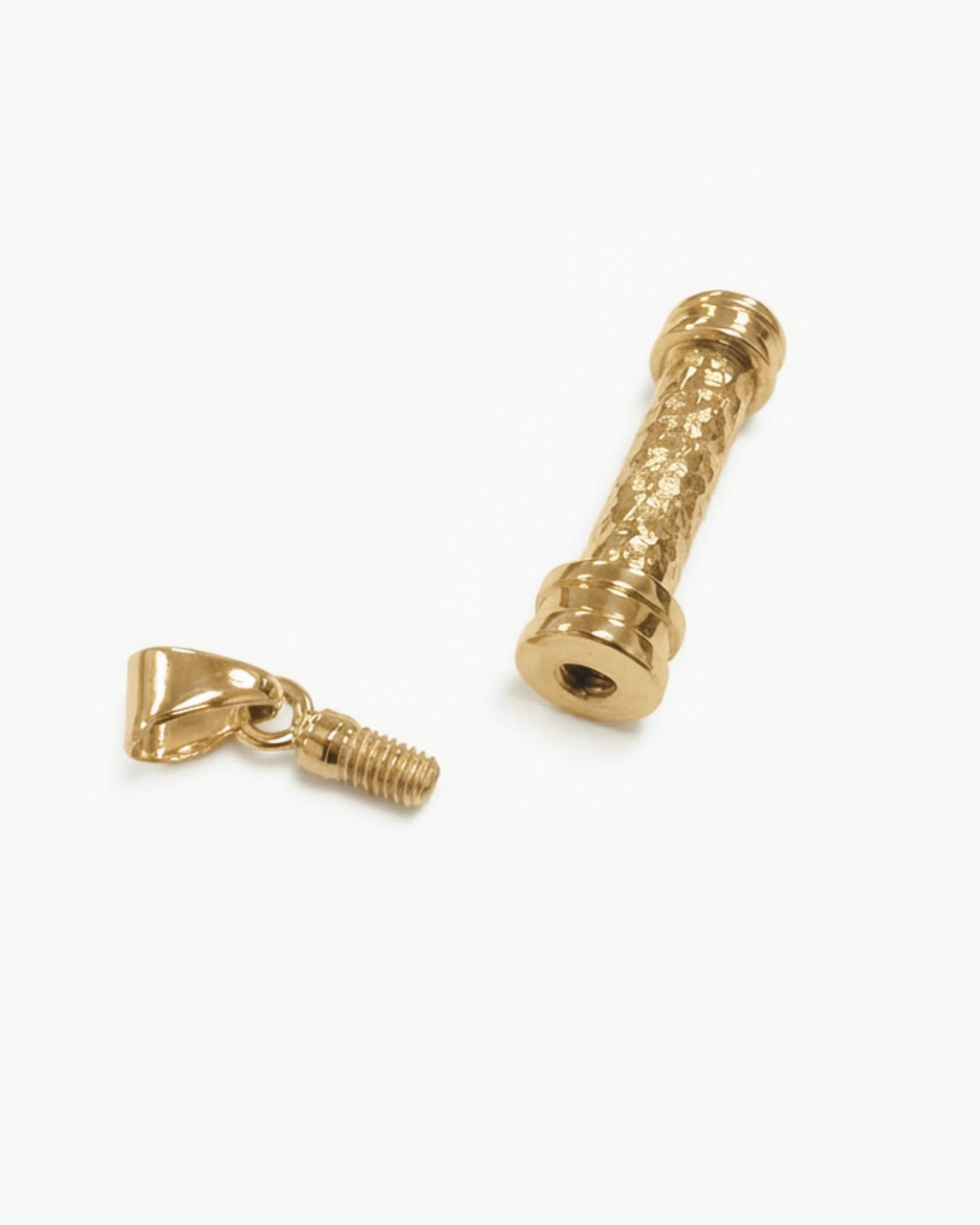 Loved Remembered Hammered Gold Cylinder Urn
