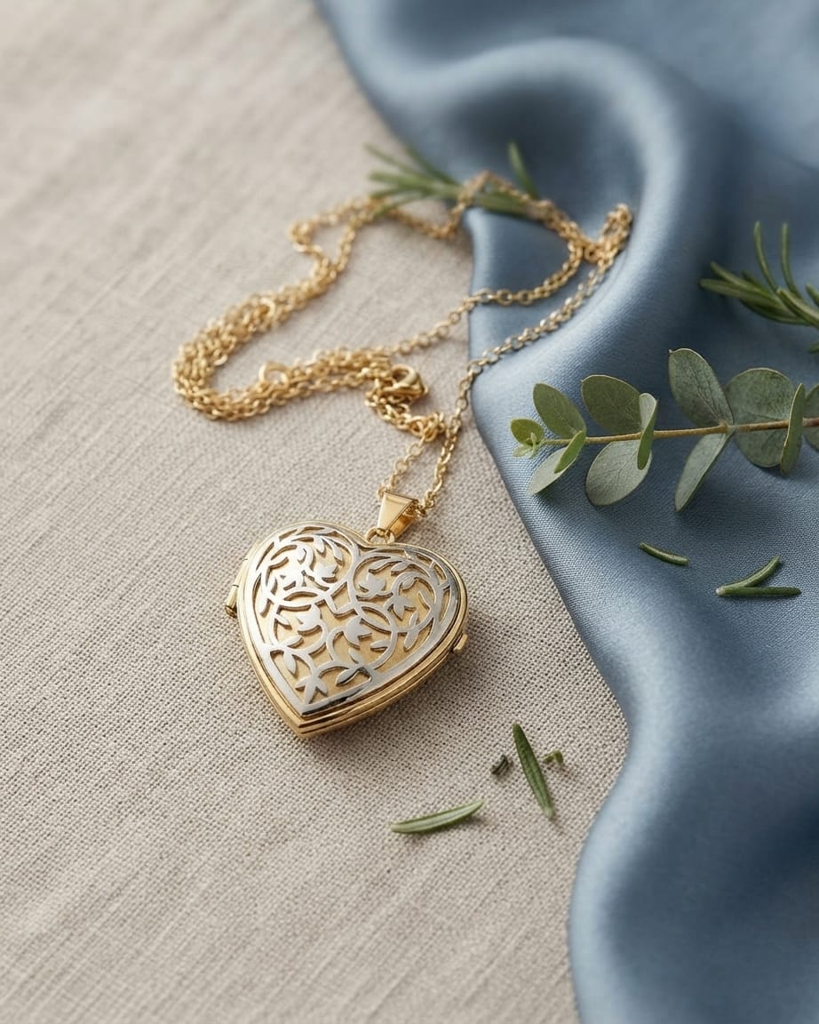 Loved Remembered 'Heirloom' Gold Locket Urn