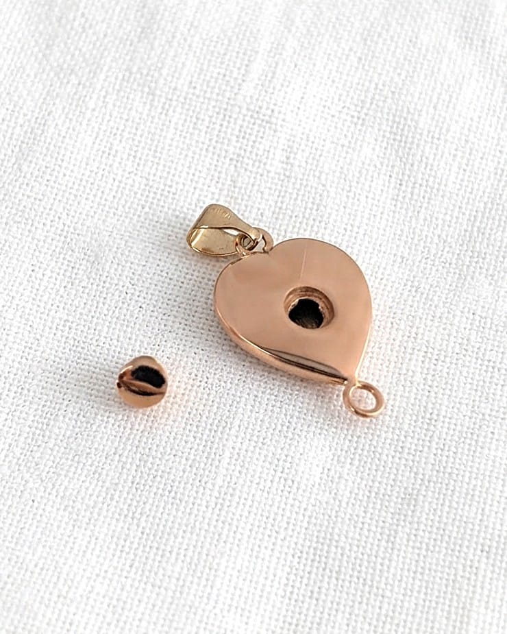 Loved Remembered 'In My Heart Forever' Pendant Urn Rose Gold