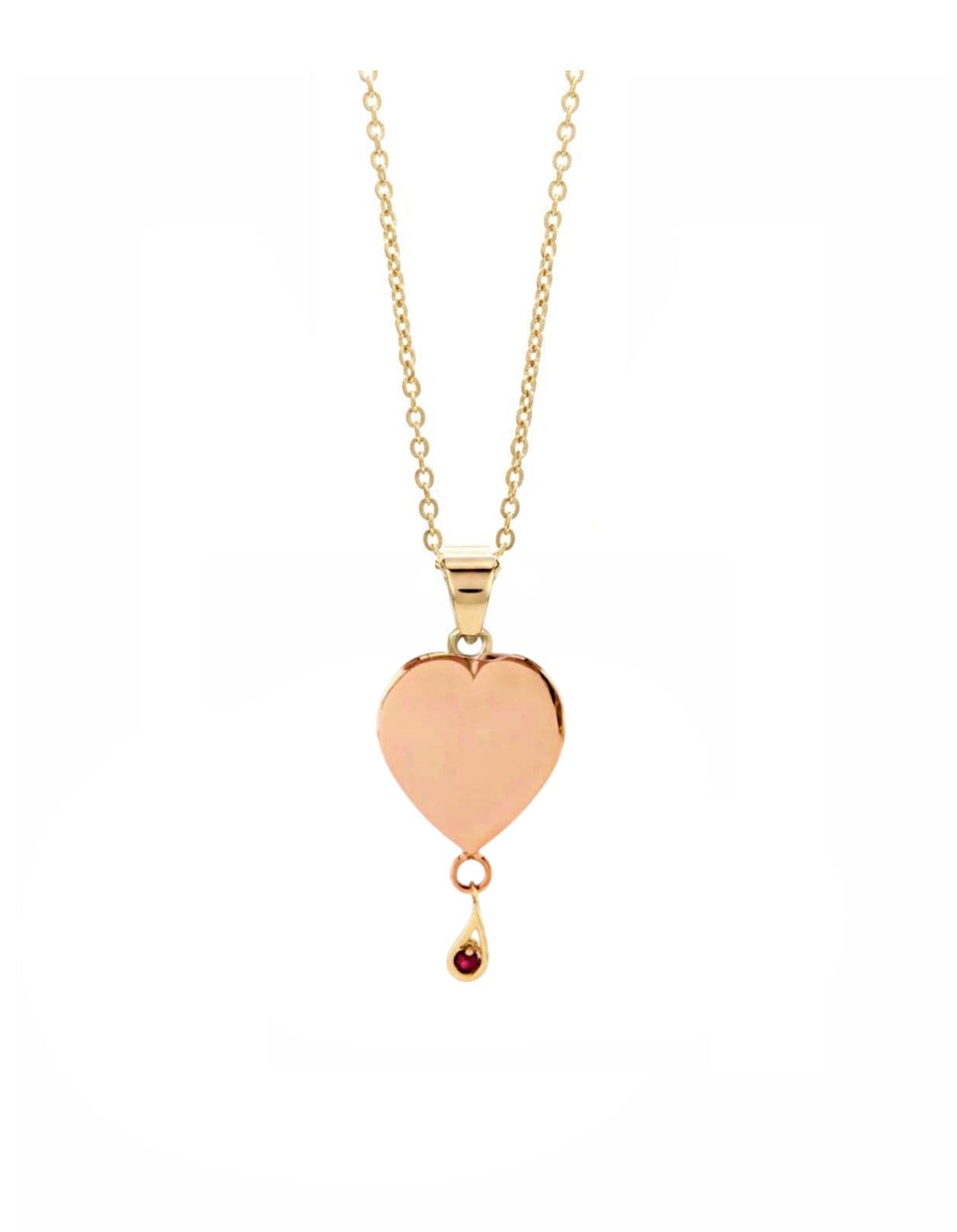 Loved Remembered 'In My Heart Forever' Pendant Urn Rose Gold