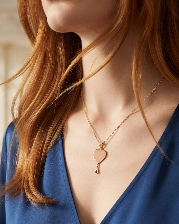 Loved Remembered 'In My Heart Forever' Pendant Urn Rose Gold