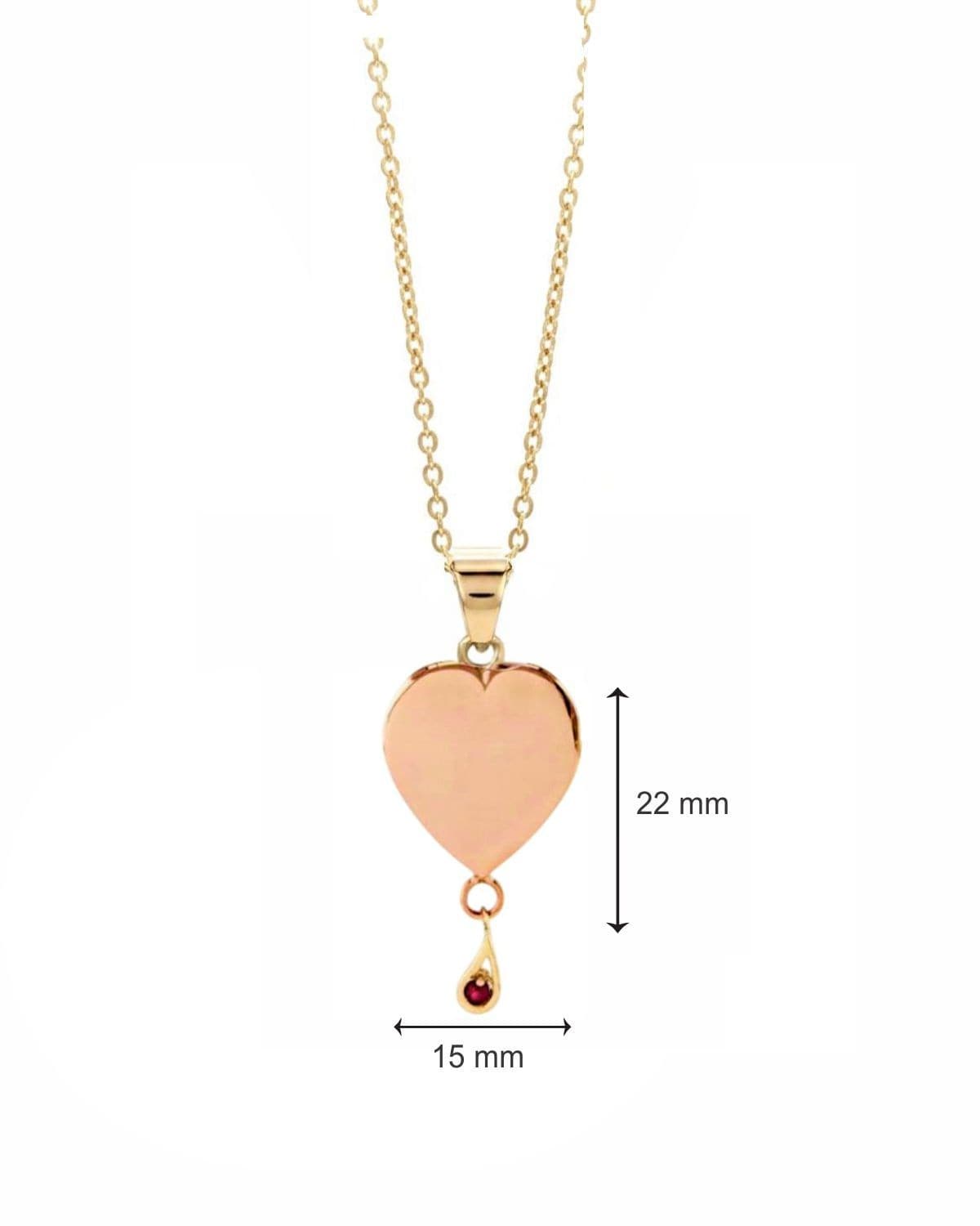 Loved Remembered 'In My Heart Forever' Pendant Urn Rose Gold