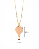 Loved Remembered 'In My Heart Forever' Pendant Urn Rose Gold