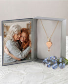 Loved Remembered 'In My Heart Forever' Pendant Urn Rose Gold