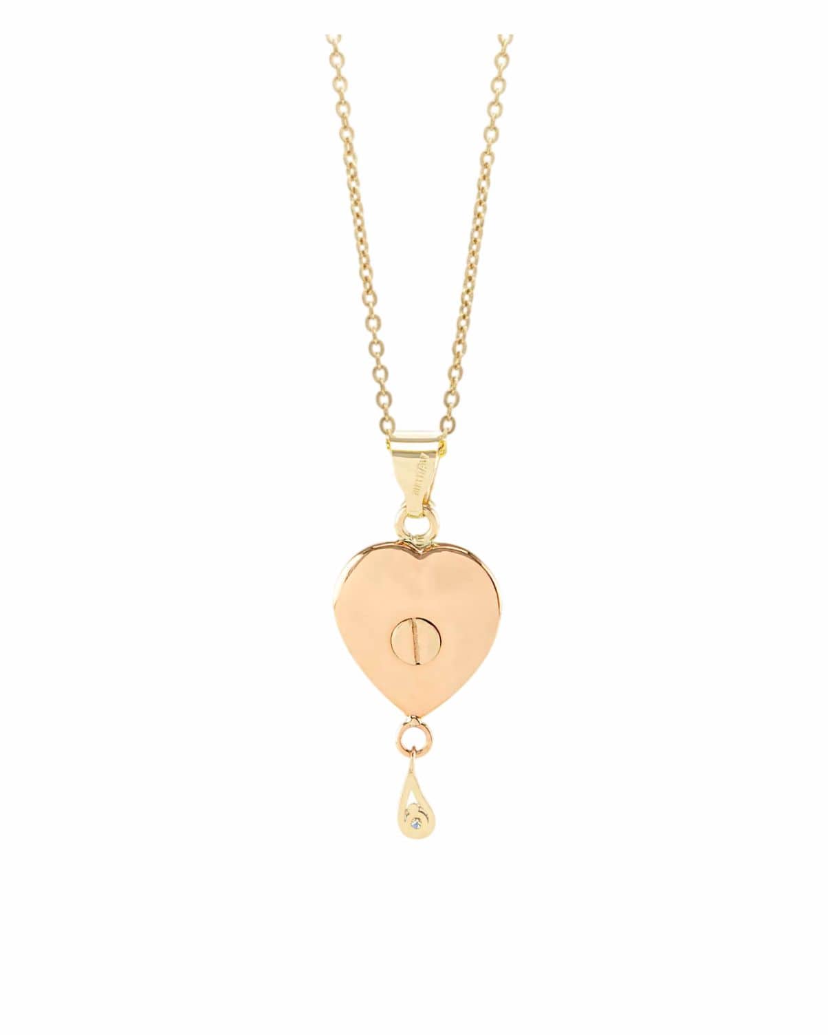 Loved Remembered 'In My Heart Forever' Pendant Urn Rose Gold