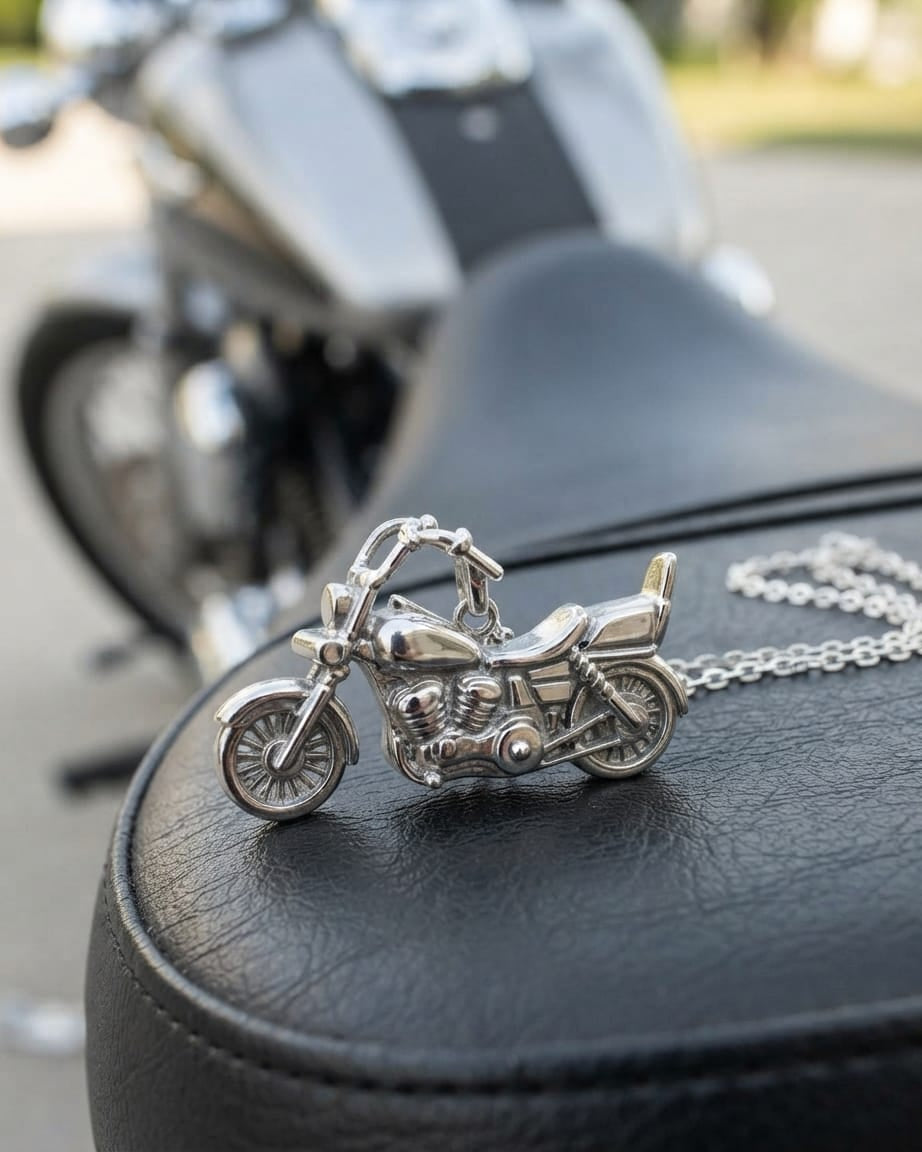 Loved Remembered Motorcycle Pendant Urn