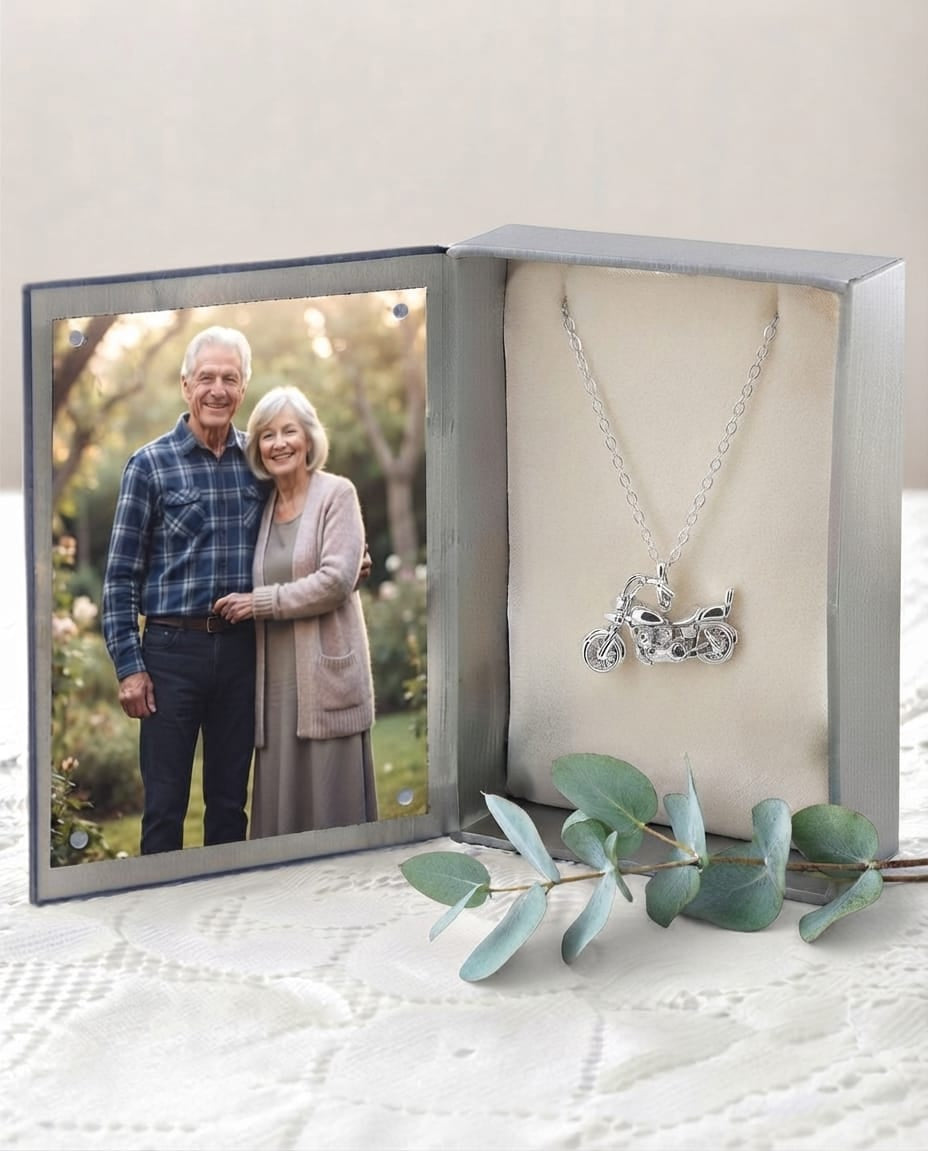 Loved Remembered Motorcycle Pendant Urn