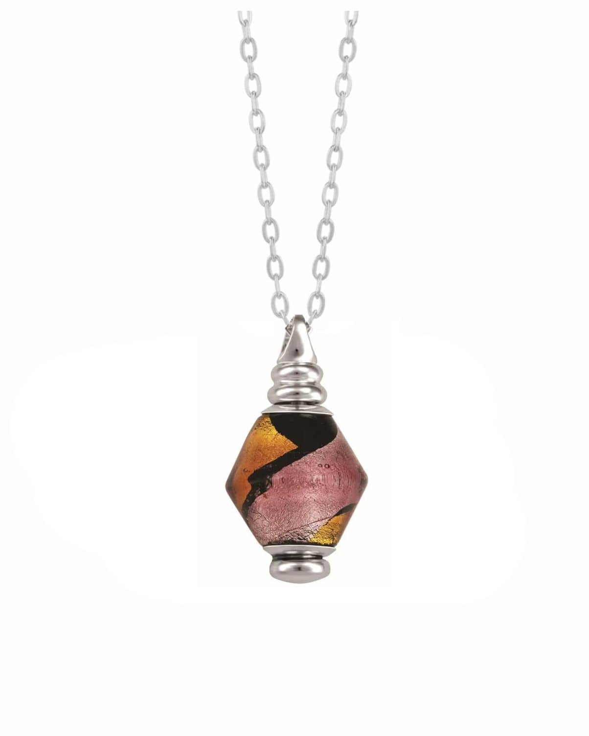 Loved Remembered Murano Glass Bicono - 'Eventide Rose'