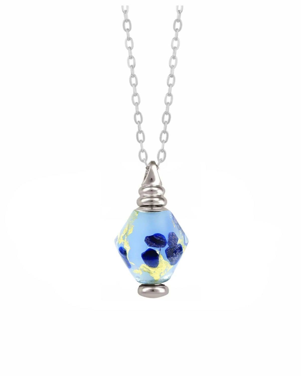 Loved Remembered Murano Glass  Bicono - Ocean Mist