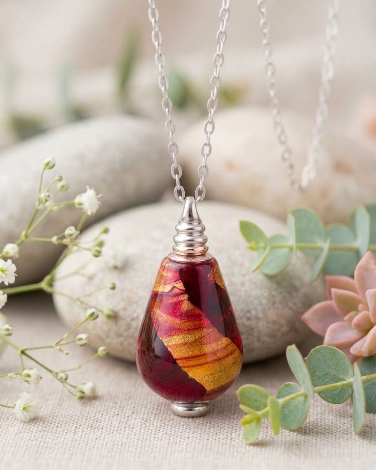 Loved Remembered Murano Glass Drop - Beyond the Sunset