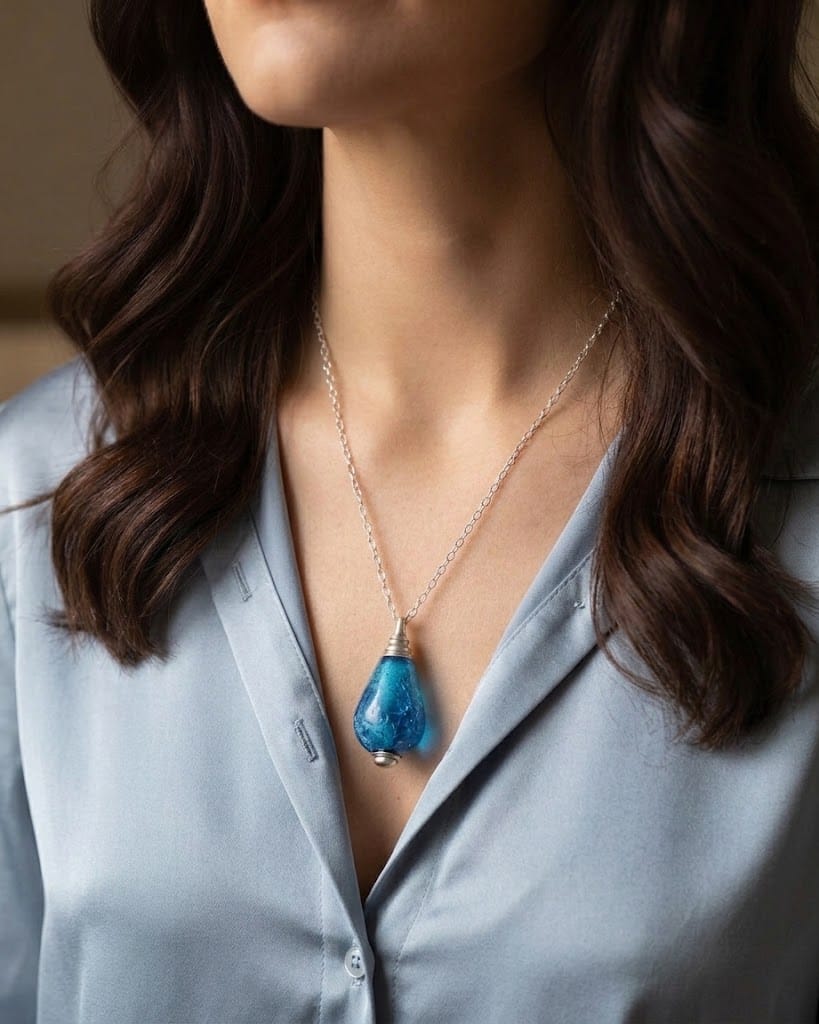 Loved Remembered Murano Glass Drop - 'Infinity'