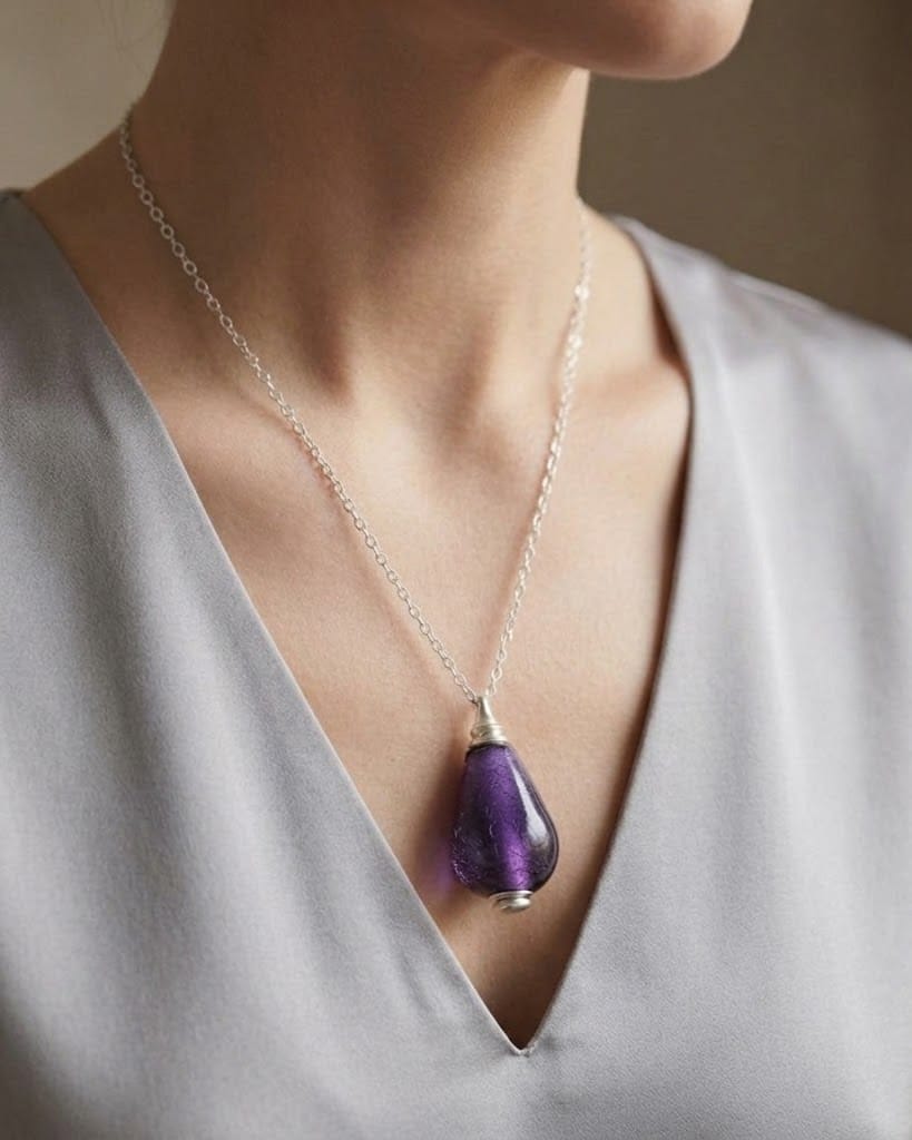 Loved Remembered Murano Glass Drop - 'Majesty'