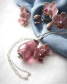 Loved Remembered Murano Glass Drop - 'Orchid Mist'